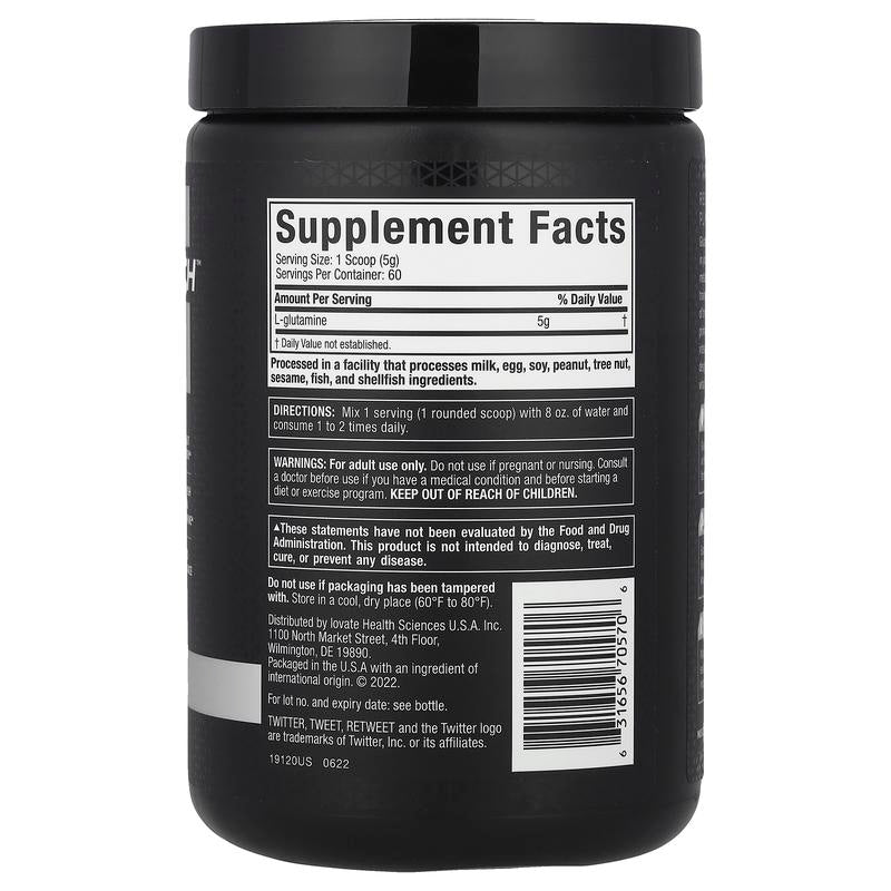 Platinum 100% Glutamine, Unflavored, 10.58 Oz (300 G)