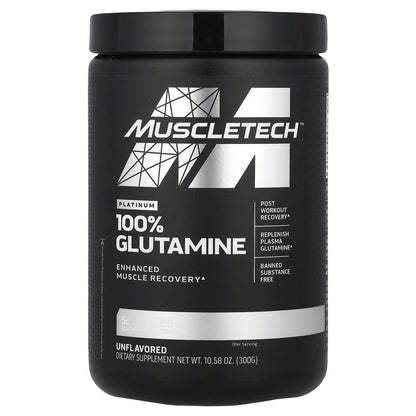 Platinum 100% Glutamine, Unflavored, 10.58 Oz (300 G)